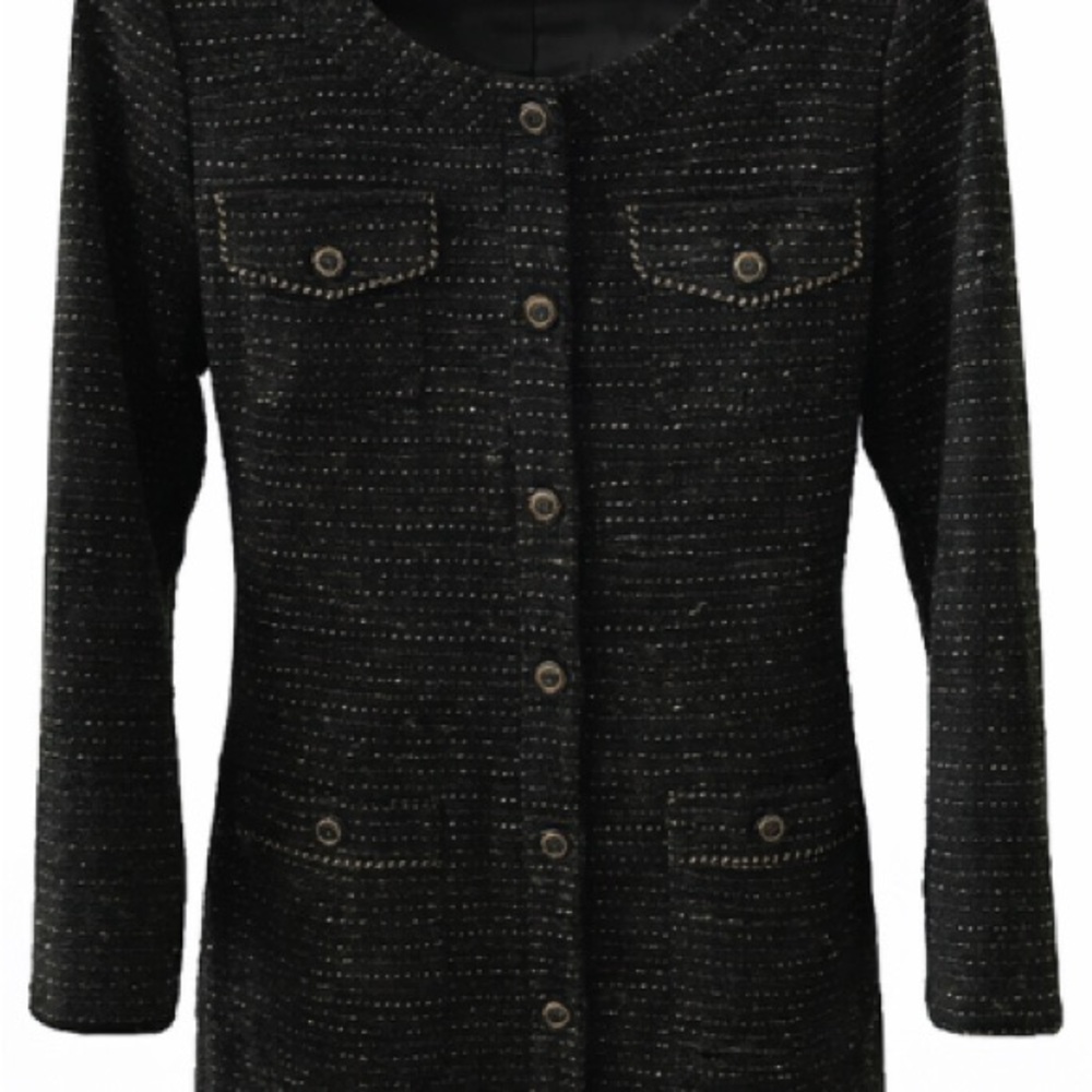 Le Souk Black Tweed Jacket – Size 38 (US Medium)